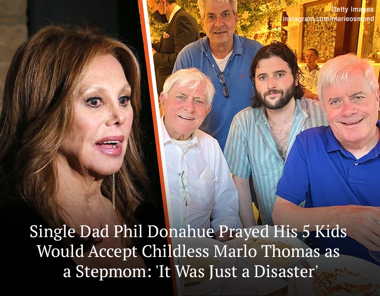 Single Dad Phil Donahue Prayed 5 Kids Would Accept Childless Marlo ...